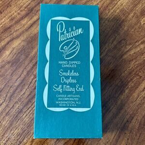 Vintage Patrician hand dipped smokeless dripless candles Red 10” Box of 12